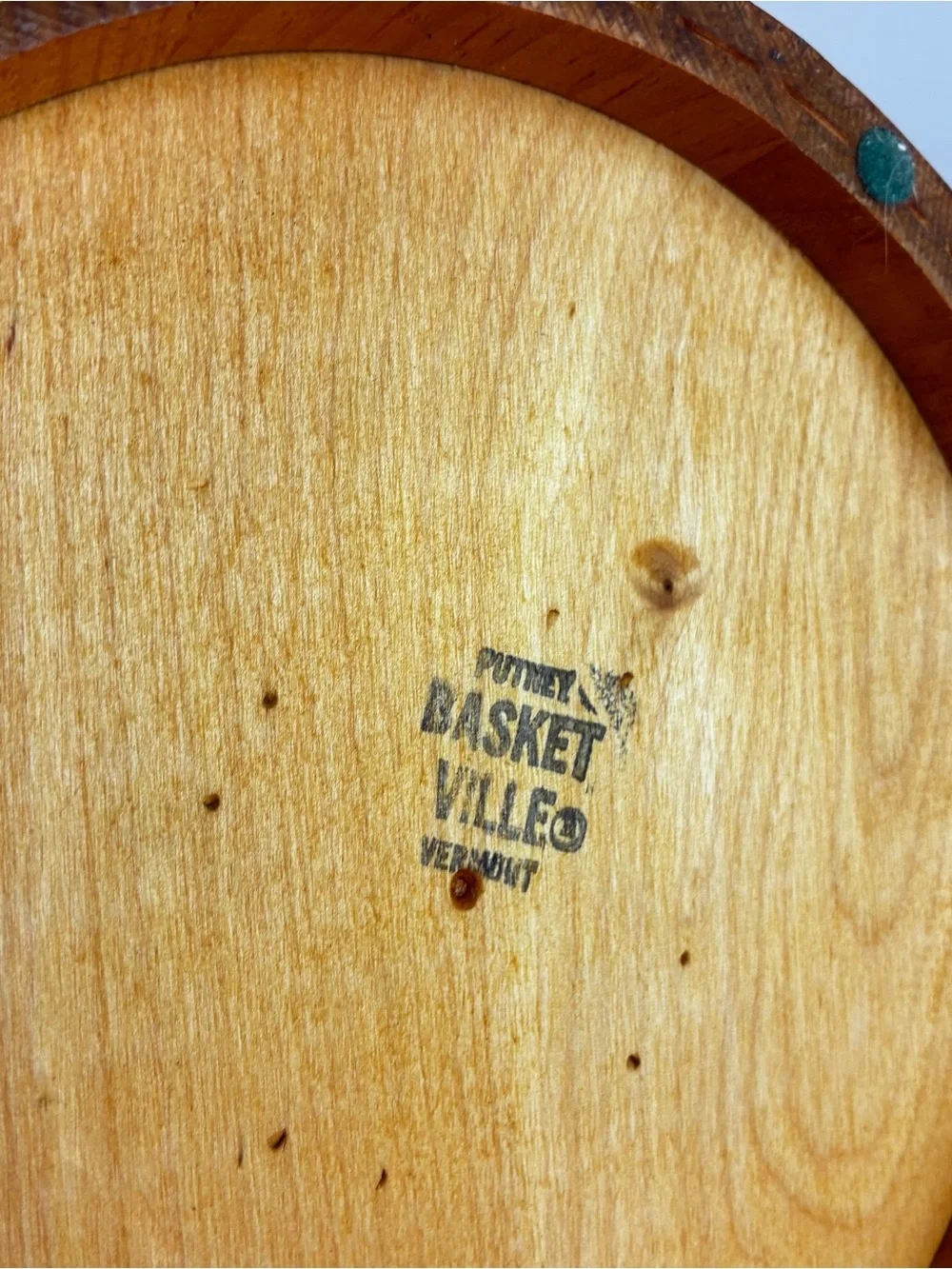 Basketville Putney Vermont Vintage 1960’s Wooden Sugar Ice Bucket Firkin